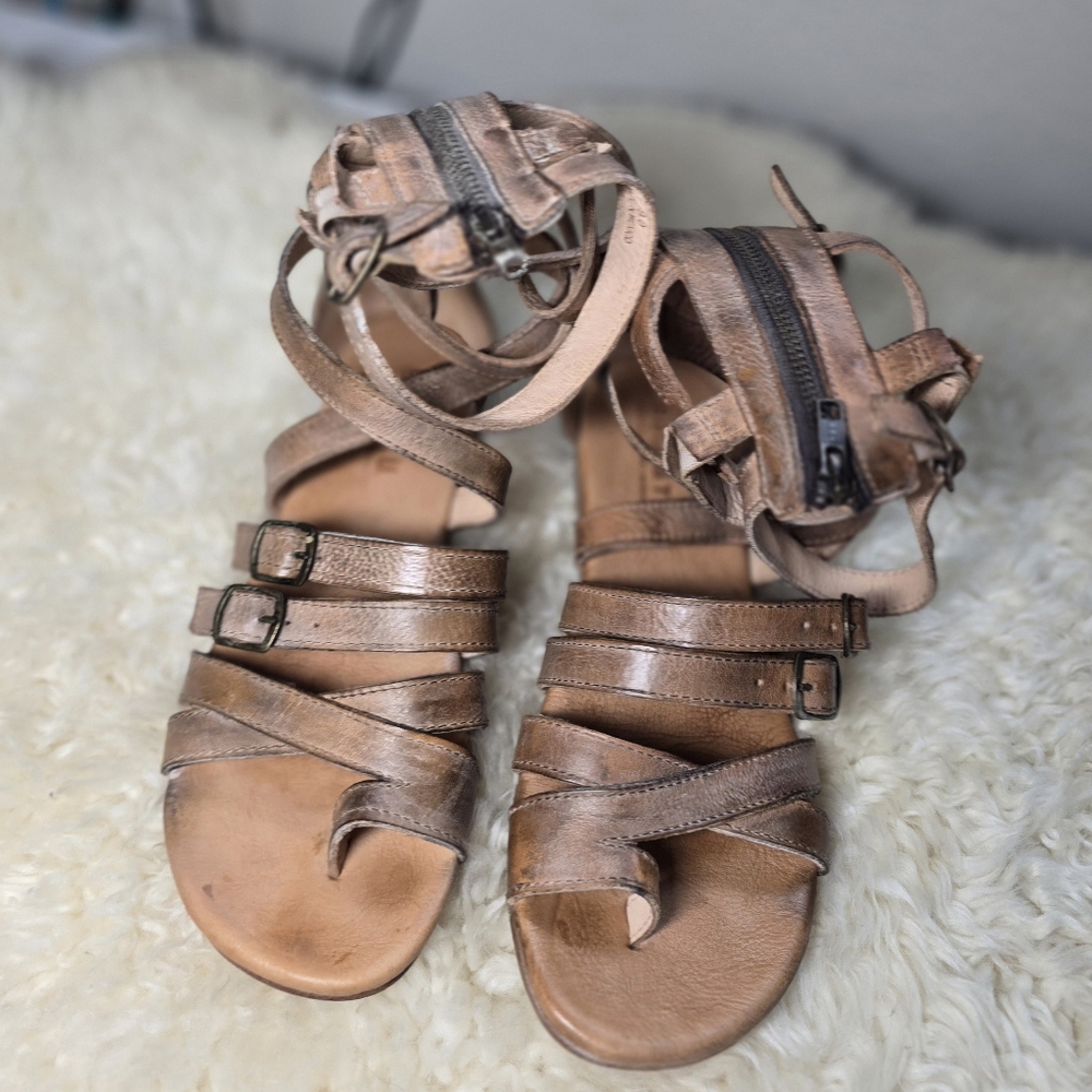 BED|STU Brown Leather Sandals